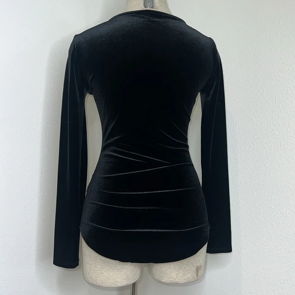 J. Crew Long Sleeve Velour Bodysuit - Picture 2 of 4